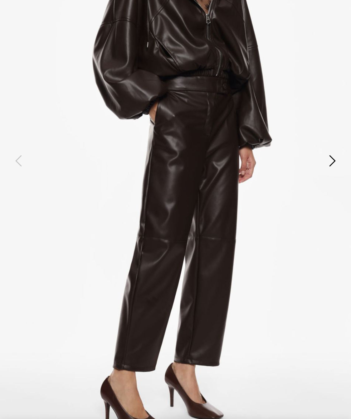 PANTALONI IMPERIAL IN SIMILPELLE A VITA MEDIA