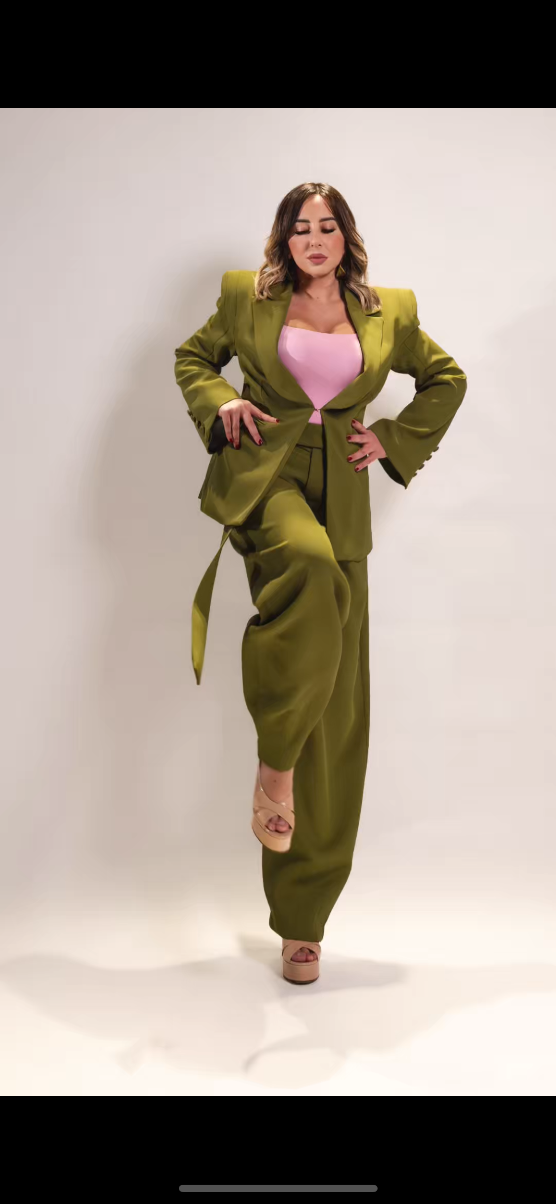 Tailleur lumina Verde olio