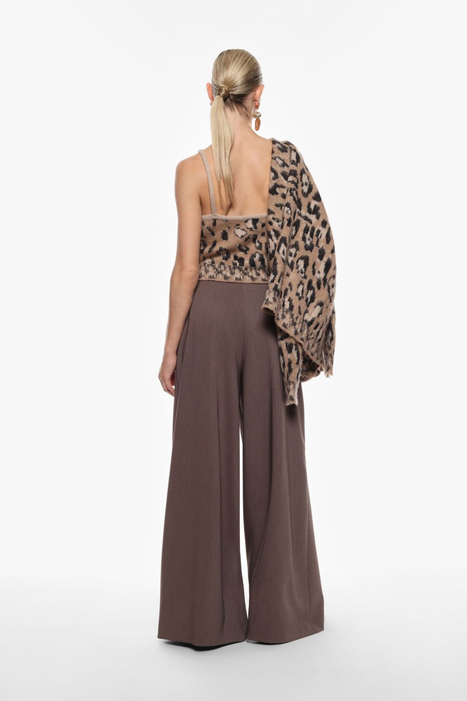 PANTALONI IMPERIAL AMPI A VITA ALTA CON CINTURA DECORATIVA